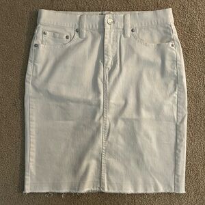 J Crew white denim skirt. Size 26.